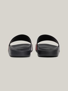 Luxusní Rubber TH Flag Pool pantofle, Černá barva, 41, 42, 43, 44, 45, 46