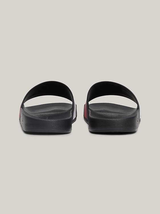 Luxusní Rubber TH Flag Pool pantofle, Černá barva, 41, 42, 43, 44, 45, 46