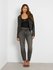 GUESS – New Monica Embossed bunda, Černá barva