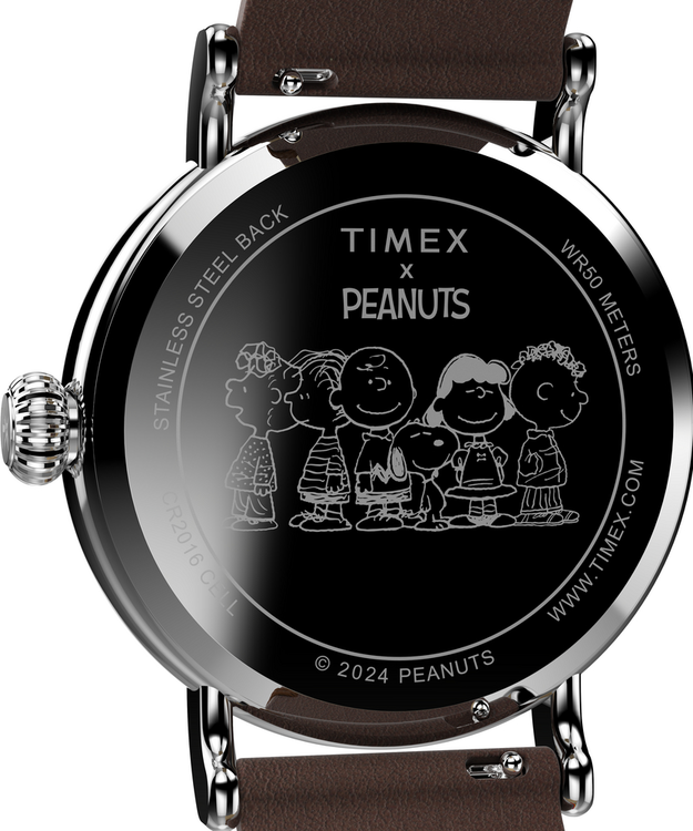 Peanuts hodinky Hnědá, Stříbrná barva Muži