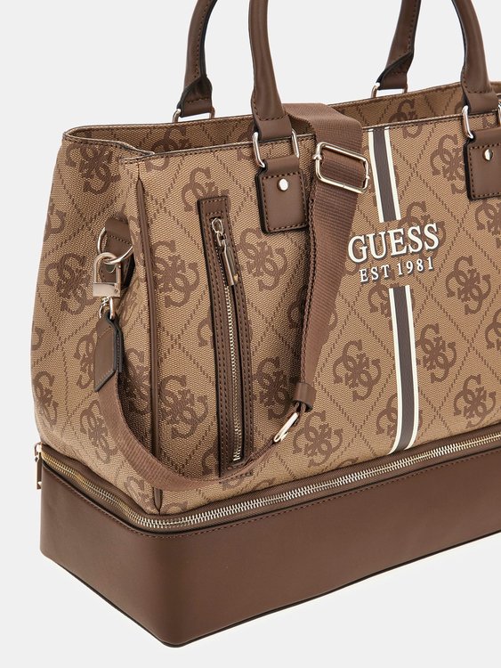 Luxusní Kallisto Zip Bottom cestovní taška, Béžová, Hnědá barva, T/U