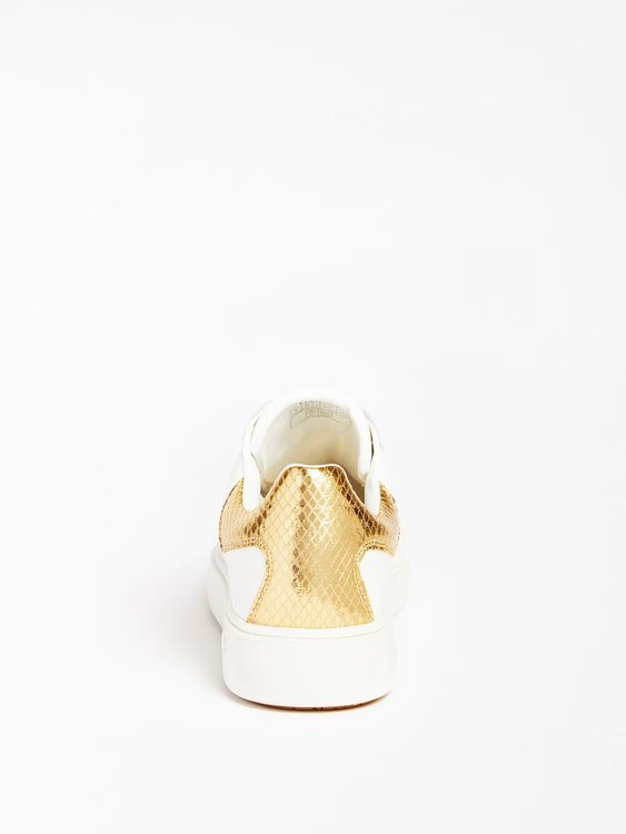 Módní Melania tenisky, Bílá, Zlatá barva, 2022