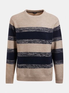 Luxusní Pancras svetr, Krémová, Modrá barva, XL