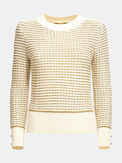 Luxusní Georgie svetr, Krémová barva, XS, S, M, L