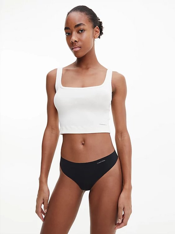 Invisibles tanga 5ks – Calvin Klein Underwear, Černá barva Ženy