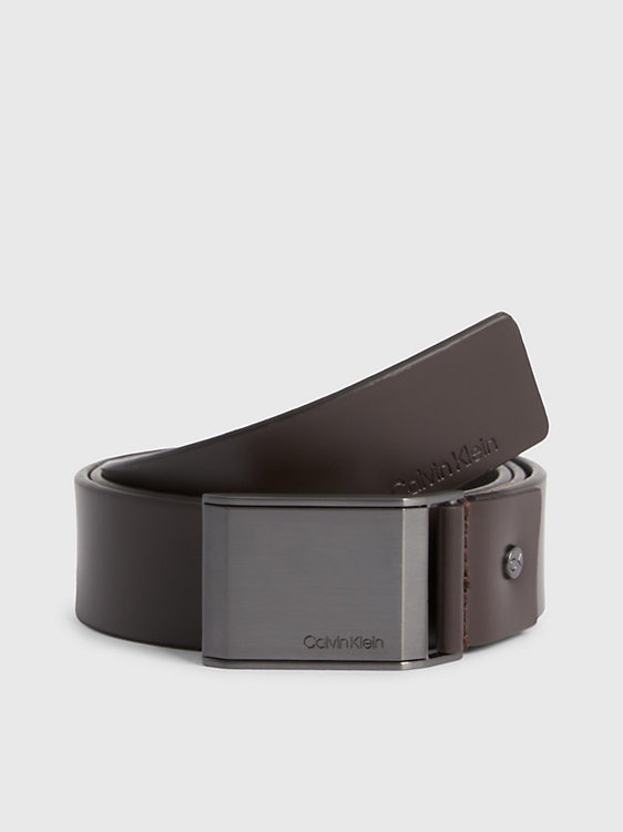 Calvin Klein Jeans – Beveled pásek, Hnědá barva