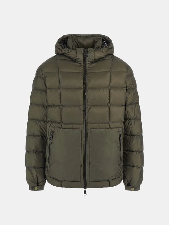 Luxusní Light Puffa péřová bunda, Zelená barva, M, L
