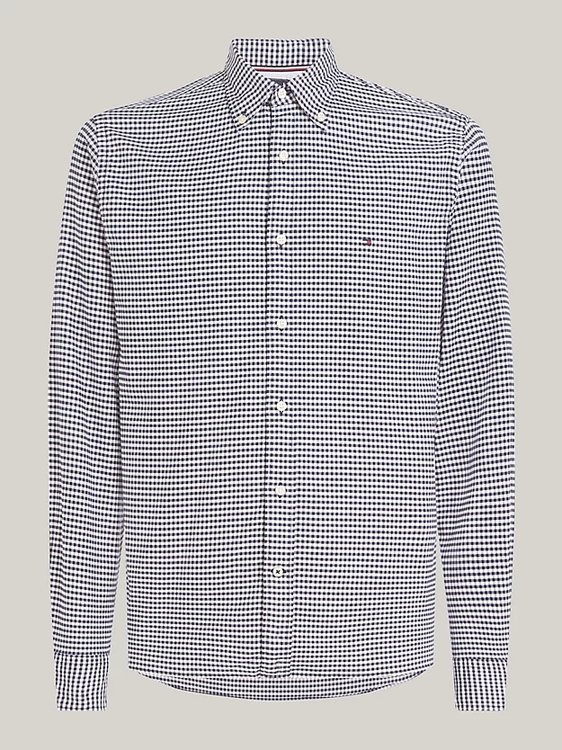 1985 Oxford Gingham košile Bílá, Multi, Šedá barva Muži