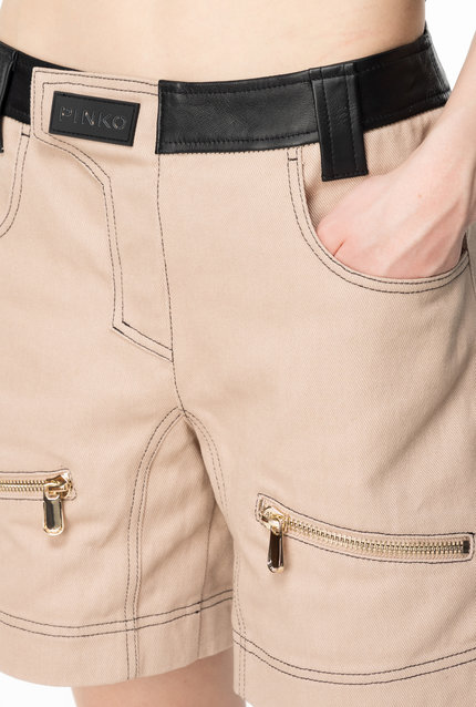 Módní Scilla šortky, Béžová, Hnědá barva, 2024