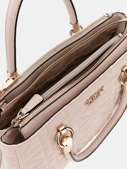 Módní Assia High Society střední kabelka, Krémová barva, 2024