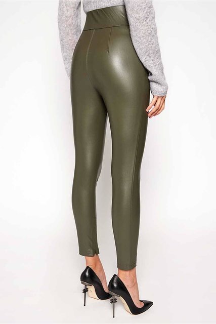 Luxusní Priscilla legíny, Khaki barva, XS, S, M, L