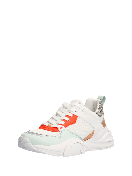 Guess – Bestie tenisky, Bílá, Oranžová, Tyrkysová barva