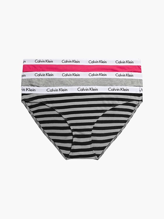 Calvin Klein Underwear – Carousel bikiny 3ks, Růžová, Šedá barva