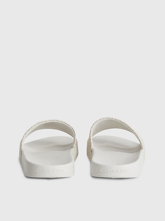 Módní Pool Slide pantofle, Bílá barva, 2023