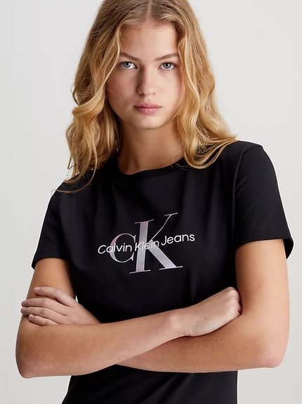 Módní Diffused Monologo šaty, Černá barva, 2024