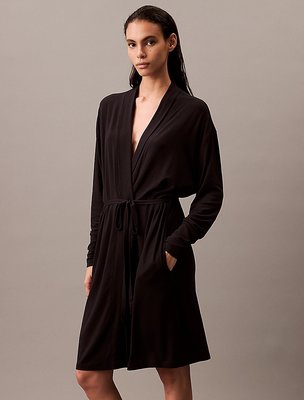 Calvin Klein Underwear – Ultra Light župan, Černá barva