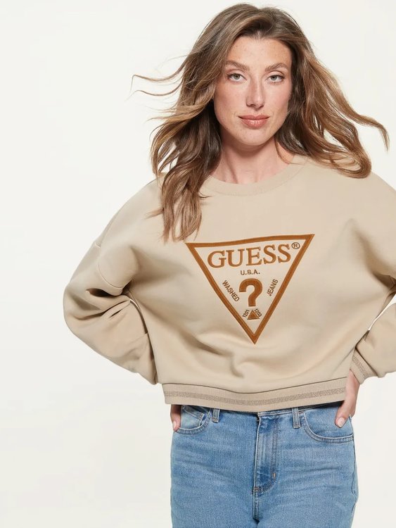 Guess – Roxi mikina, Krémová barva