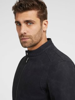 Luxusní Faux Suede bunda, Černá barva, L, XL