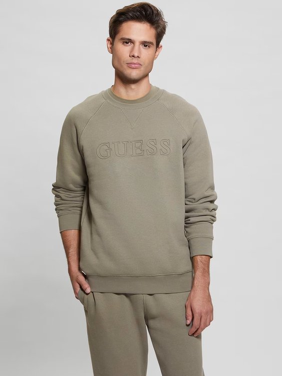 GUESS – Aldwin mikina, Khaki barva