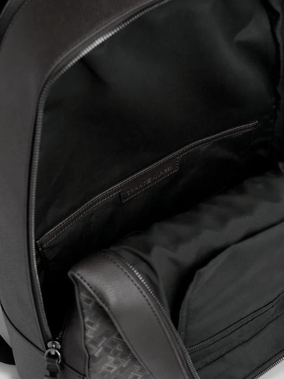 Módní TH Monogram Dome batoh, Černá barva, 2024