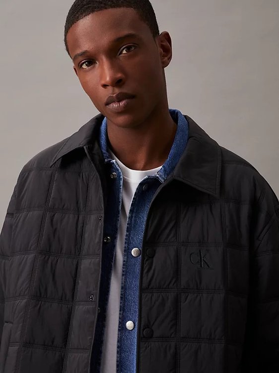 Módní Quilted bunda, Černá barva, 2024