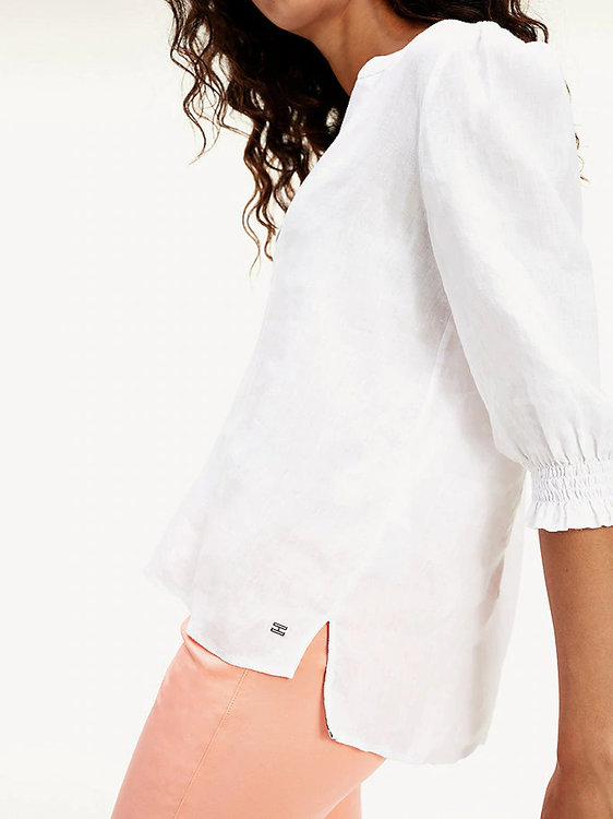 Módní TH Košile, Bílá barva, 2020