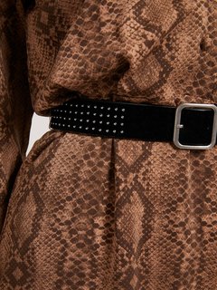 Luxusní Dominique šaty, Hnědá barva, XS, S, M, L