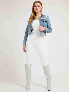 Módní Delya denim bunda, Modrá barva, 2022 1