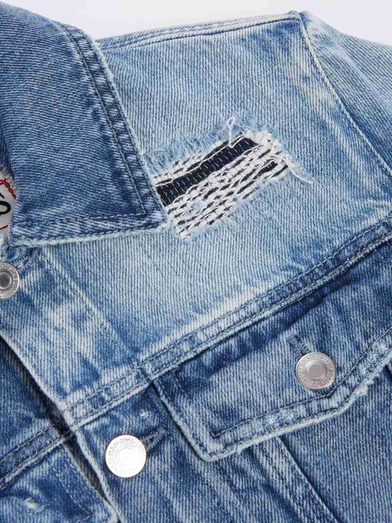 Delya denim bunda – Guess, Modrá barva Ženy 2