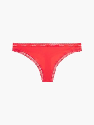 Calvin Klein Underwear – Bottom's Up Refresh tanga, Červená, Oranžová barva