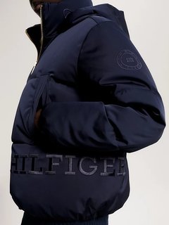 Luxusní Sateen Hooded bunda, Navy barva, XS, S, M, L, XL