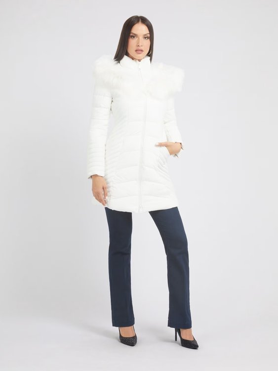 Módní New Oxana kabát, Bílá barva, 2023