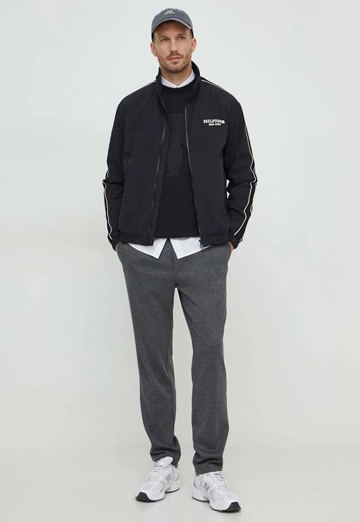 Stripe Track bunda – Tommy Hilfiger, Černá barva Muži