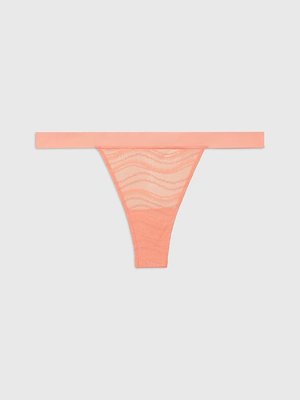 Calvin Klein Underwear – Allover Lace tanga, Oranžová barva