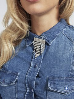 Luxusní Košile, Modrá barva, XS, S, M, L