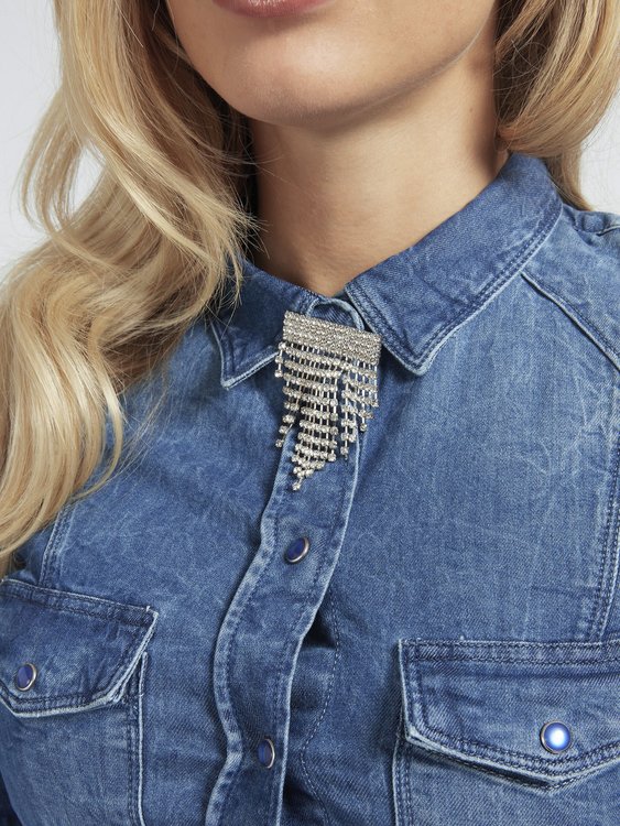 Luxusní Košile, Modrá barva, XS, S, M, L