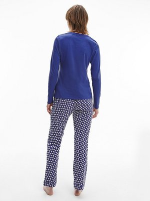 Módní 000QS6141E-W7D pj triko L/S a kalhoty, 2021