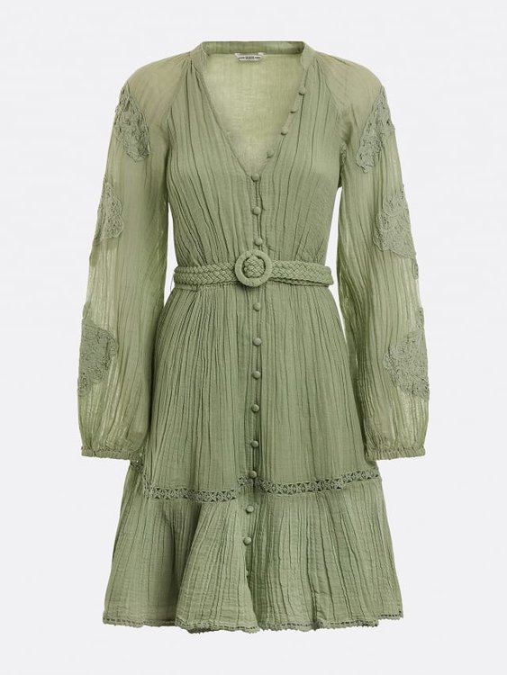 Luxusní Arita šaty, Zelená barva, XS, S, M, L