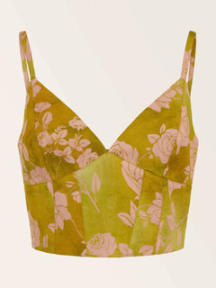 Luxusní Rose Romance top, Zelená barva, XS, S, M, L 1