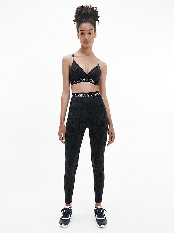 Módní WO sportovní legíny, Černá barva, 2022