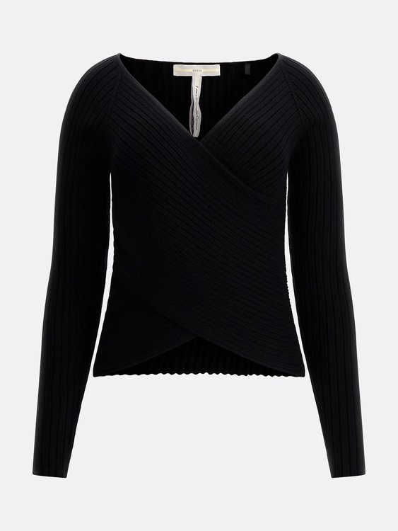 Luxusní Sabine svetr, Černá barva, XS, S, M, L