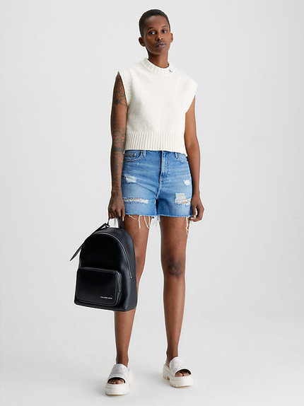 Módní Mom kraťasy, Modrá barva, 2023