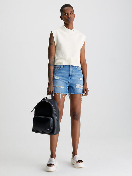 Módní Mom kraťasy, Modrá barva, 2023