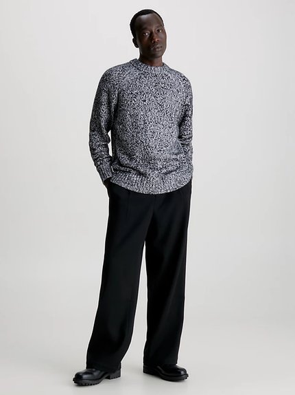 Módní Heathered svetr, Šedá barva, 2023