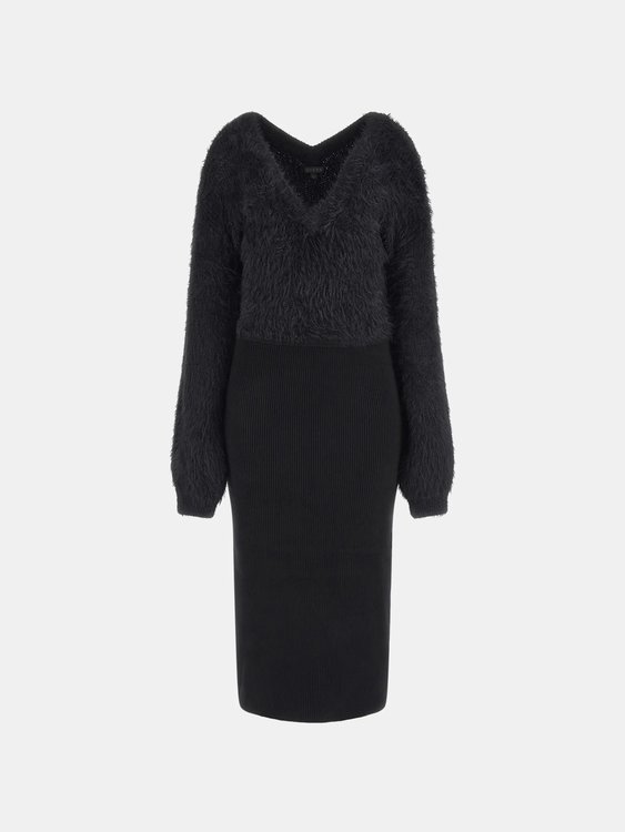 Módní Kari šaty, Černá barva, 2023