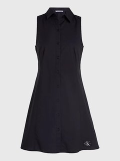 Sleeveless šaty Černá barva Ženy