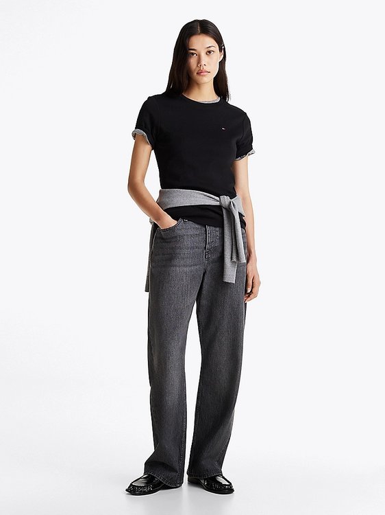 Módní New Slim Cody triko, Černá barva, 2024