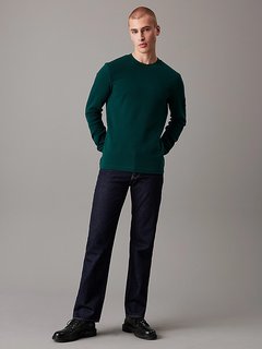 Luxusní Badge Waffle triko, Zelená barva, XS, S, M, L, XL, XXL