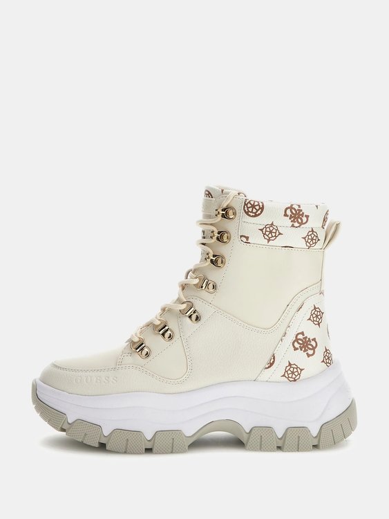 Bliza Biker obuv – GUESS, Krémová barva Ženy