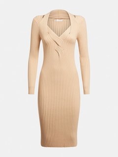 Luxusní Gabrielle šaty, Krémová barva, XS, S, M, L